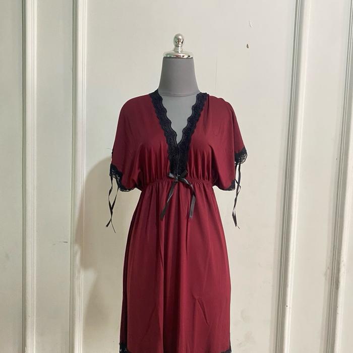 Lingeri Cantik Simpel Dan Santai Lembut Nyaman Panjang Spandex Tangan Transparan Muda Soft Wanita Pi