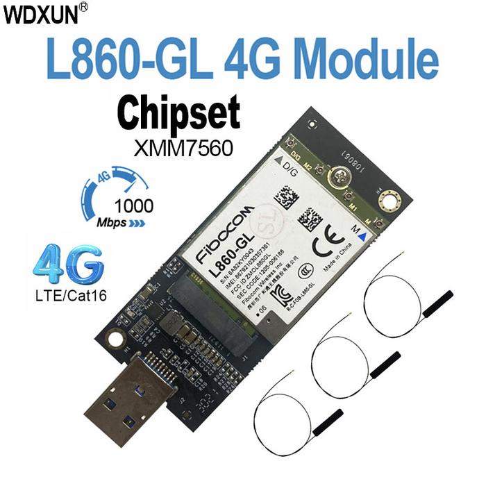USB 4G Module L860-GL FDD-LTE TDD-LTE Cat16 4G Card L860 GL LTE