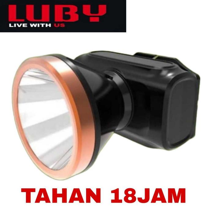 SENTER KEPALA LED LUBY L-2875 BATERAI 2200MAH TAHAN HINGGA 18JAM - WATERPROOF