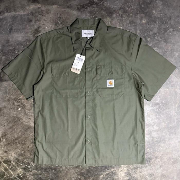 Kemeja Pria Pendek Carhartt WIP S/S Craft Shirt Leaf - Original 100%