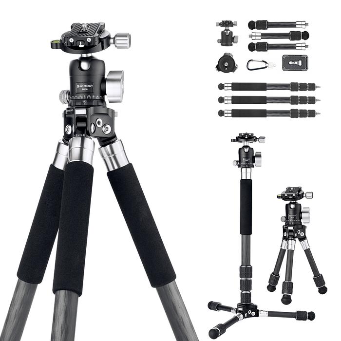 K&F Concept Heavy Duty Tripod Lightweight Carbon Fiber Tripod with