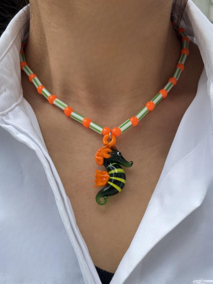 Xuyu Fashion Seahorse Pendant Women's Necklace Holiday Jewelry Accessories (Handmade products may ha