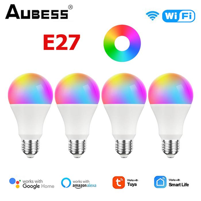 Tuya Smart WiFi Led Bulb 9/15W RGBCW LED Light Dimmable Lightbulbs