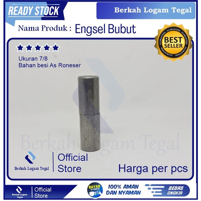 Engsel bubut untuk pintu pagar besi ukuran 7/8 (20mm) panjang 7cm