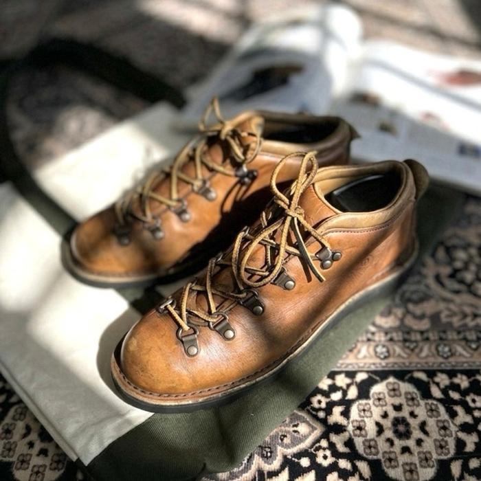 danner tramline boots tan hiker boots hiking made usa vibram sole not redwing not mountain light