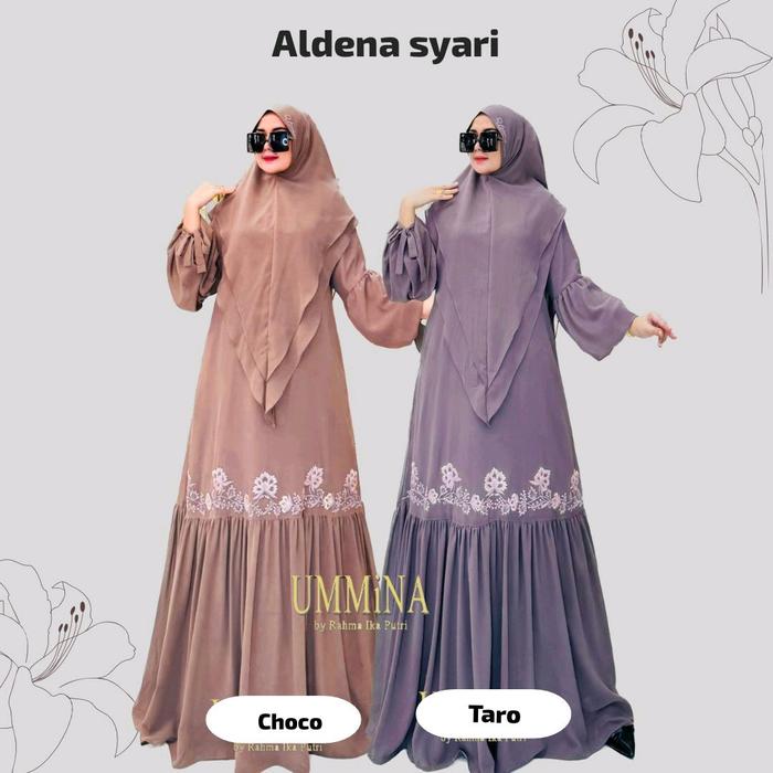 Aldena Syari by Ummina || Set Gamis Syari