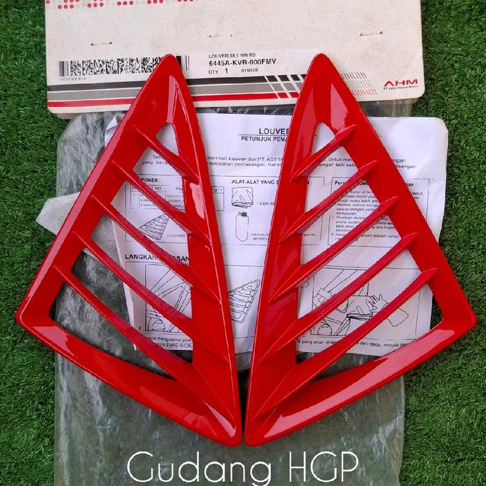 Louver L & R Set Red Revo 100 6445A-KVR-000CSR Ori Astra Honda Accessories