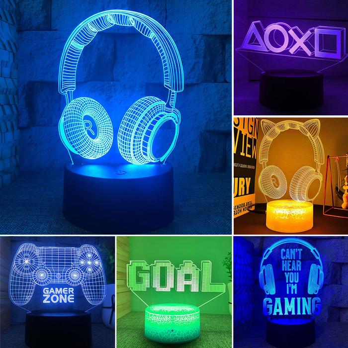 3D LED Gaming Setup RGB Lamp USB Powered Gaming Room Children's Lamp