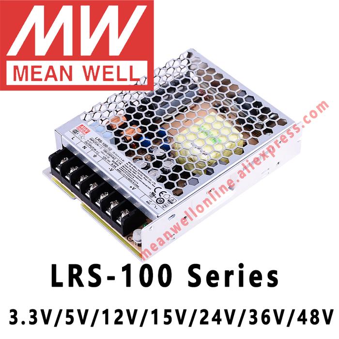 Mean Well LRS-100-3.3V 5V 12V 15V 24V 36V 48V Switching Power Supply