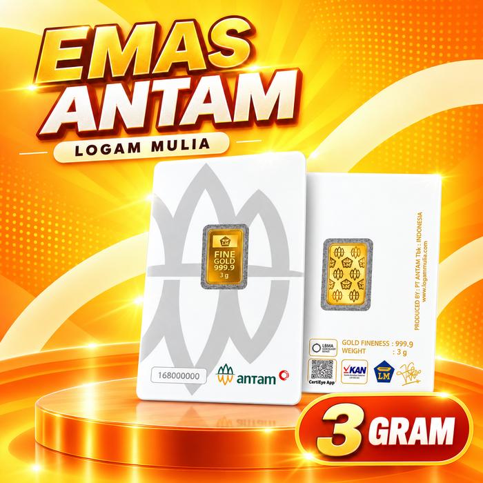 Antam Logam Mulia Emas Antam 3 Gram Emas Logam Mulia Antam 3 Gram