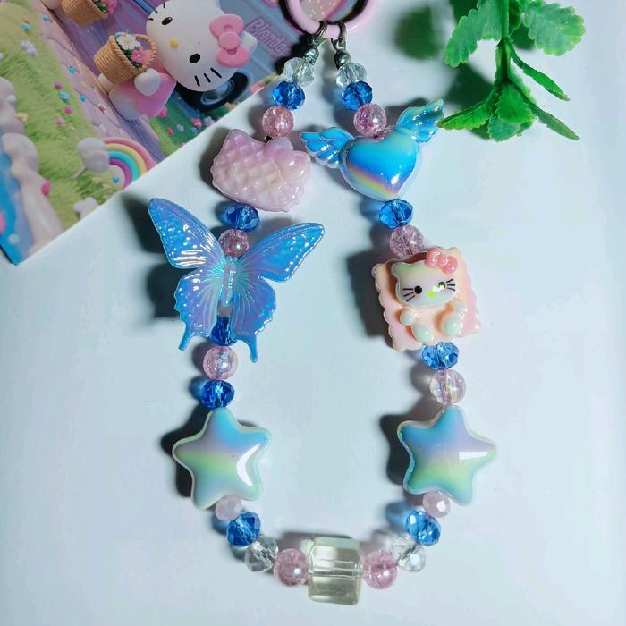 strap phone/gantungan hp co sesui foto/manik diy