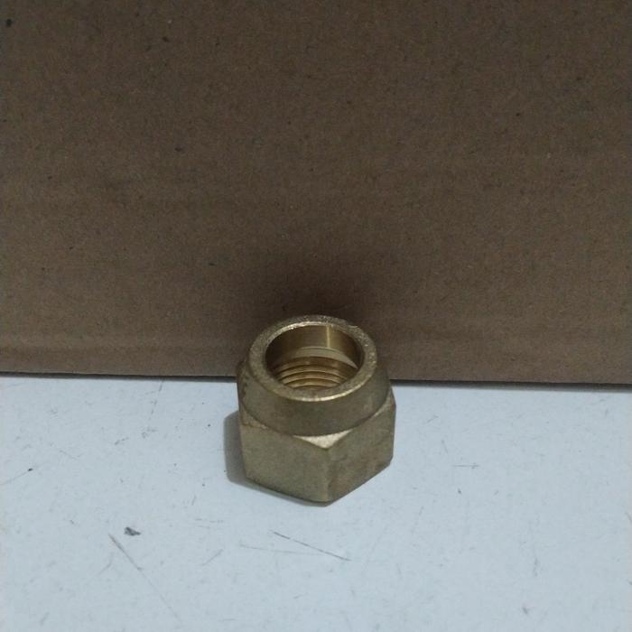Nut Nepel 5/8 AC Kuningan Mur Nepel Niple Pipa Baut Sambungan 5/8