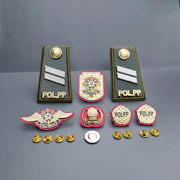 Paket Atribut Pol Pp Pangkat 2A 2B 2C 2D / 3A 3B 3C 3D / 4A 4B Satpol Pp Lengkap Premium