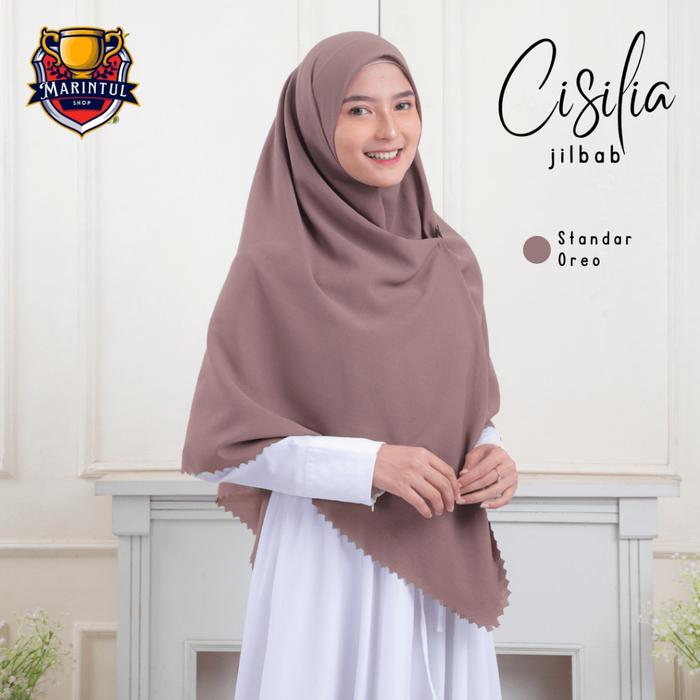 NEW Jilbab Cisilia NUN JILBAB / Segiempat instan kancing non pet / segiempat instan 130