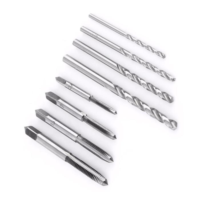 9Pcs Hand Tap Drill Set Mata Bor Tapping Drill MATA BOR Alat Pembuat ulir Drat baut | Alat Pembu
