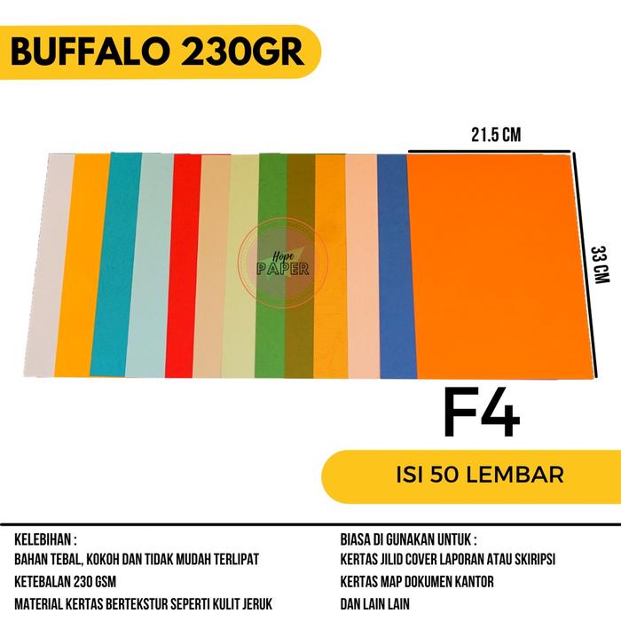 Karton Buffalo F4 isi 50 lembar / Kertas Jilid F4