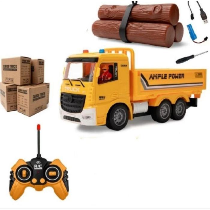 RC DUMP TRUK KONTRUKSI BATRE CHARGE -MAINAN RC MOBIL - crane