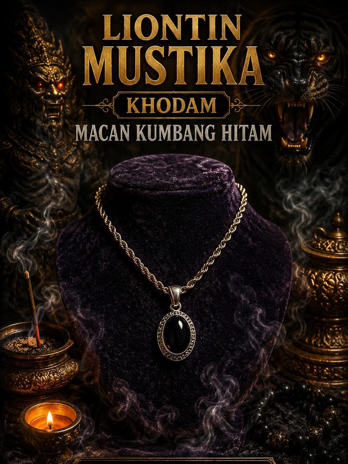 LIONTIN MUSTIKA KHODAM MACAN KUMBANG HITAM