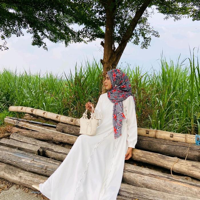 GAMIS ABAYA PAYET Putih Elegan dengan Payet Cantik untuk Tampilan Mewah dan Modis