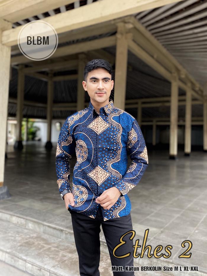 NEW Batik Kode Ethes 1 Ethes 2 Baju Batik Katun Berkolin Lapis Furing Motif Keren by Batik Lanang