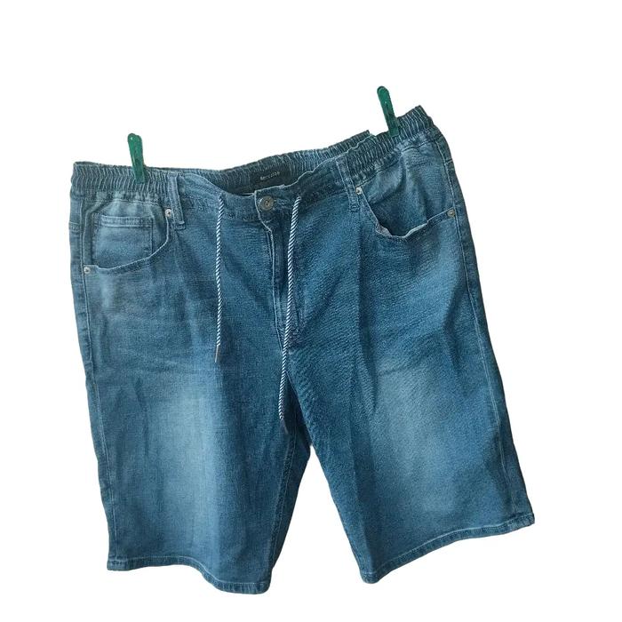 Shortpants Denim jeans Buckaroo Vintage Original Pria Celana Pendek Casual Biru Muda Distro Cowok Fi