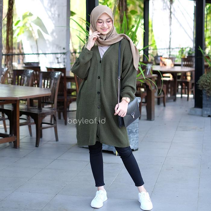 Bayleaf.id Leta Knit Long Cardi Premium