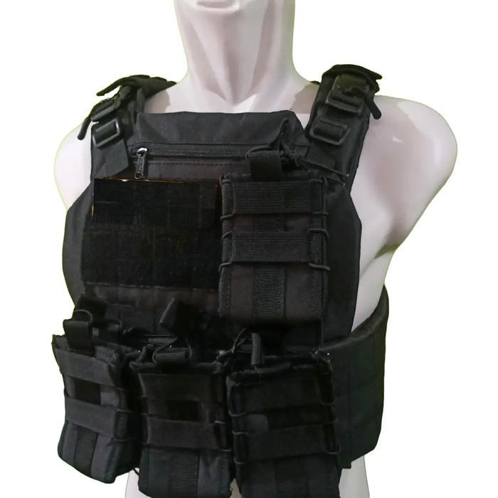 PREMIUM (READY) terjamin Rompi Angin Tactical Terbaru Warna Hitam Motorcycle Bahan Semi Cordura Prem