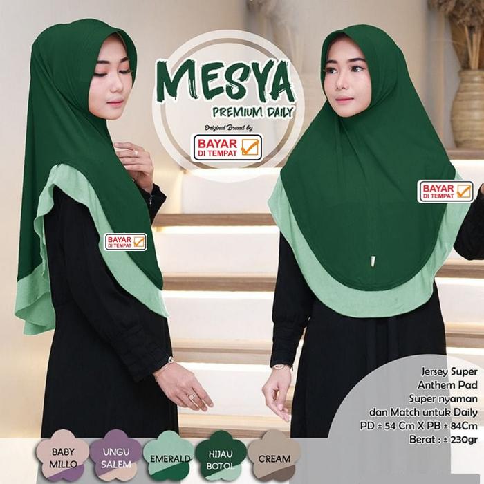 Jilbab Instan Mesya Daily Hijab Original Tiara Hijab Jersey Super Anthem Pad Hijab Premium muslim ke