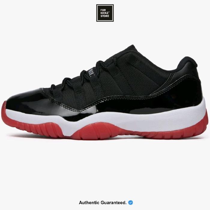 NIKE AIR JORDAN 11 RETRO LOW BRED BLACK VARSITY RED