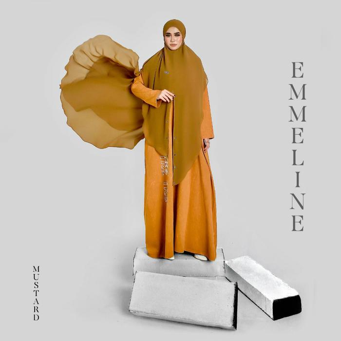 TRZ - Emmeline Dress - Gamis casual - Set Syari Premium