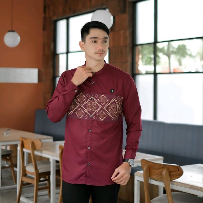 Terbaru Kemko Pria Lengan Panjang Original Alanza Motif Sublime Baju Muslim Koko Kurta Dewasa