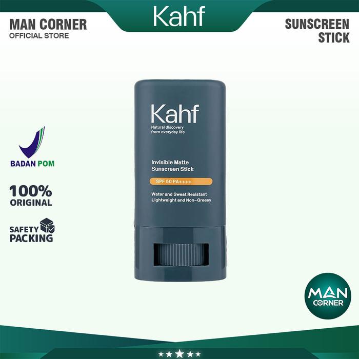 Kahf Invisible Matte Sunscreen Stick SPF 50 PA++++ 22g - Sunscreen Pria  | Man Corner
