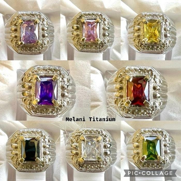 Cincin American Diamond Octagon Cut 6x8mm