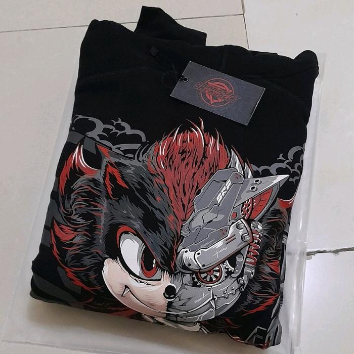 Hoodie premium SR PROJECT shadow sonic red size L, Second super like new