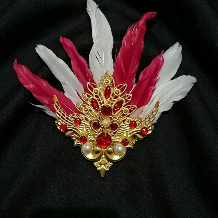 pin bros Emblem Bulu Hiasan Kepala Aksesoris Tambahan Paskibra Pramuka Drumband Marching Band Pin Br