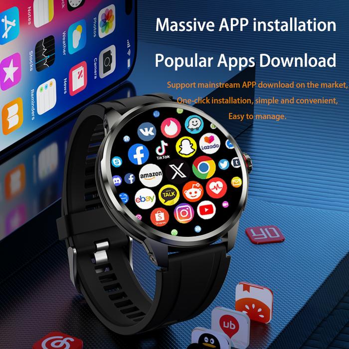Goldenspike 32GB+256GB Smartwatch 4G/5G LTE 900W Rotary HD Camera GPS WIFI HiSportPro App Bluetooth