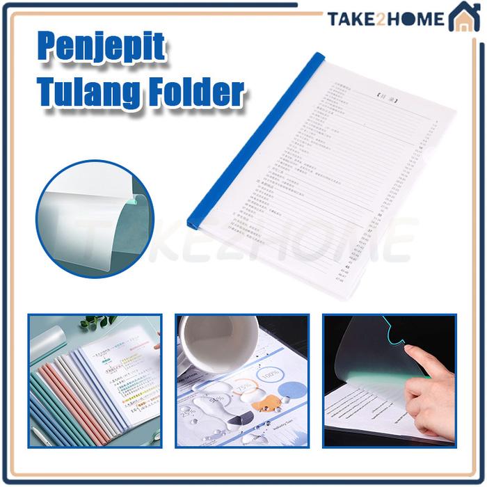 Penjepit Tulang Folder A4/Tarik Folder File Klip Batang Tarik/A4 Folder File Laporan Geser/Slide Bin
