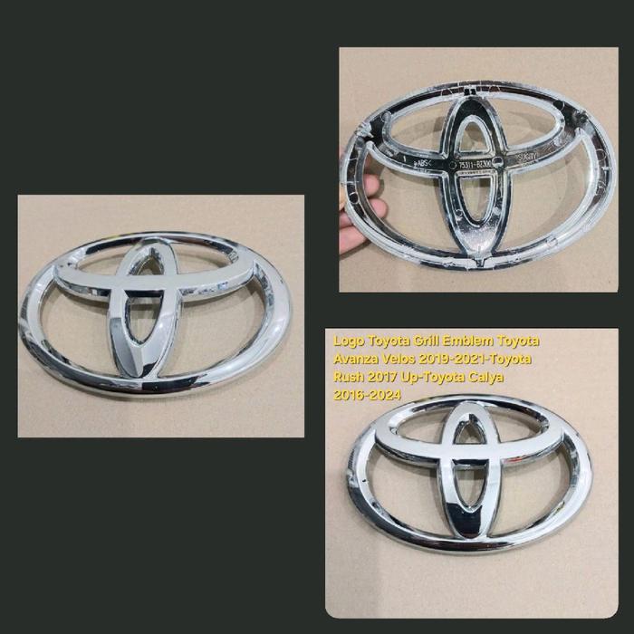 Logo Grill Emblem Merek Toyota Avanza Yaris Veloz Calya Rush (Original)