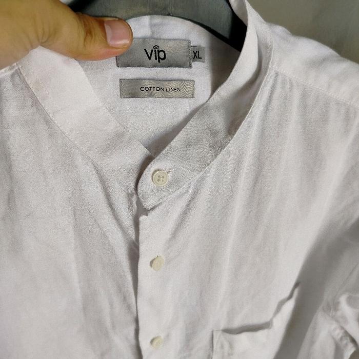 kemeja pria SIZE XL LINEN sanghai VIP