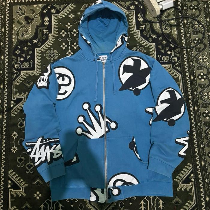 Hoodie VTG Stussy Full Print