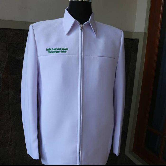 Jas Semi Jaket Polos Muslim Jasket Santri Baju Jas Koko Formal Full Puring Pria Dewasa Jumbo Size XS