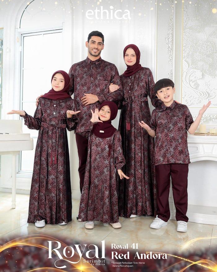 Sarimbit Ethica Terbaru 2025 Royal 41 Red Andora Kagumi 332 Kahfi 335 Kagumi Kids 174 Kahfi Kids 236