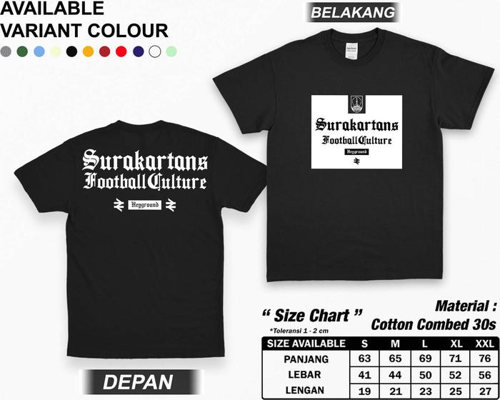 Kaos PERSIS SOLO "Surakartans Football Culture" - Kaos Persis Solo/Kaos Surakartans/Ultras 1923/Supp