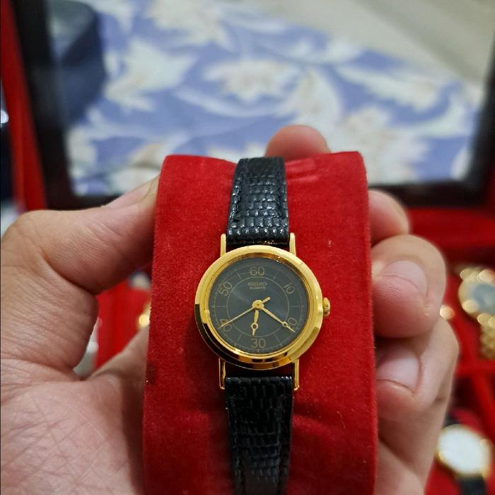 jam tangan seiko quartz ladies breguet index gold plated baterai Baru Gress Grnsi rsmi 3 thn alba ci
