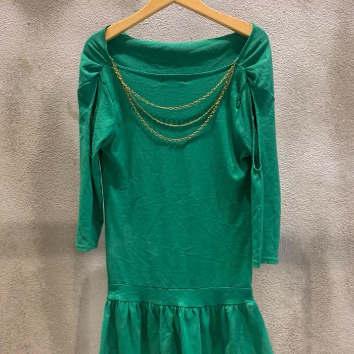 Cecil McBee Gold Chain Peplum Dress Original