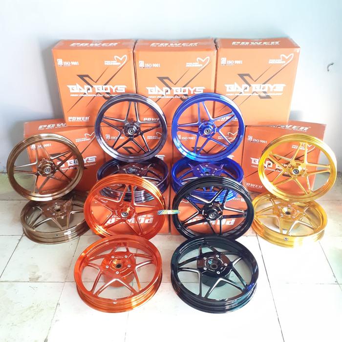 Velg Set Variasi Power Bad Boy Bintang Model V Speed V2 Ukuran 14 X 185 / 215 Vario Lama Beat Scoopy