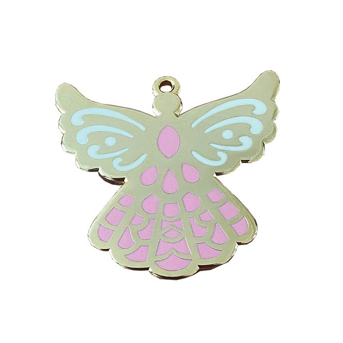 SALE Custom hard enamel beautiful little girl with her yellow