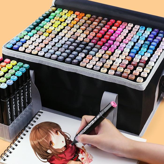 GU TouchFive 120Pcs Warna Sketsa Spidol Umum General Marker Set Animation Markers / Sketch Twin Mark