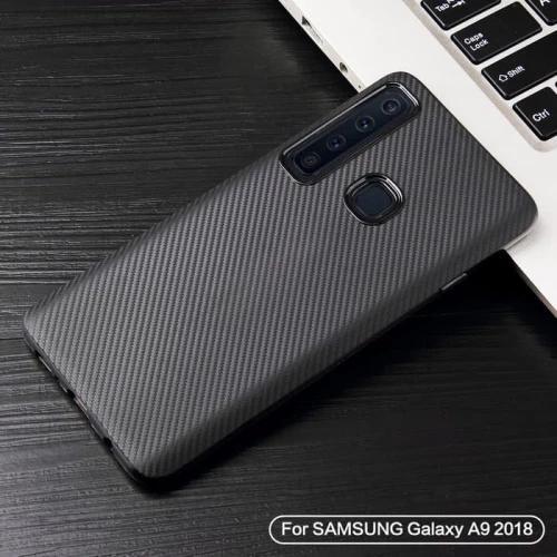 [HANYA CASING !] Phone Case Compatible With CASE SAMSUNG A9 2018 LUXURY CASE CARBON PATTERN ANTI FIN