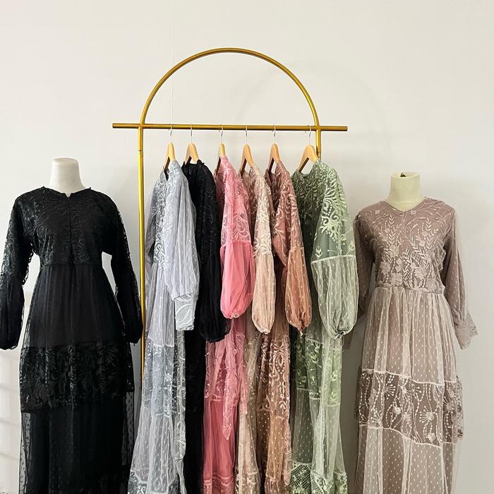 [RN FASHION OFFICIAL] SABRINA DRESS Gamis Muslim Wanita Remaja Lebaran